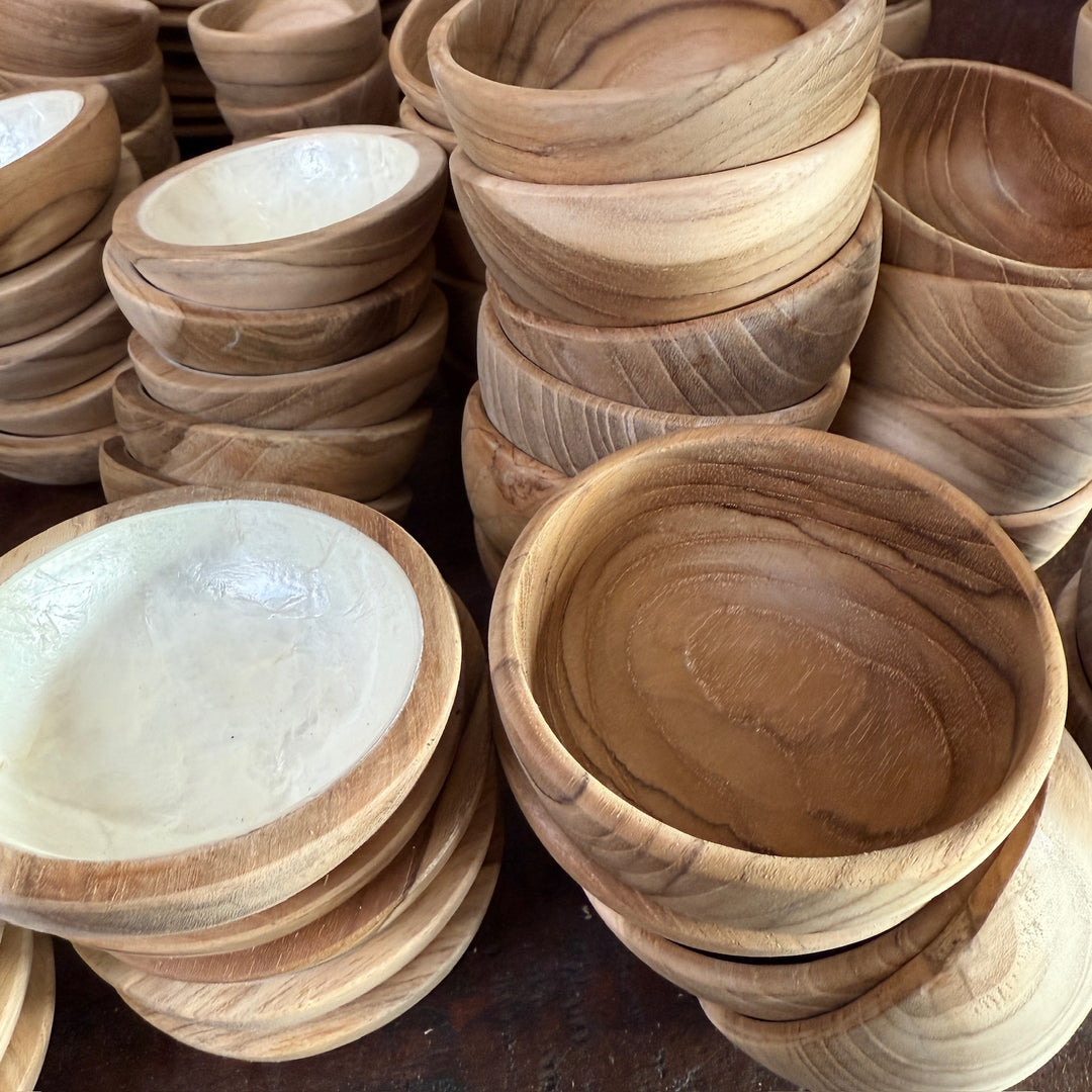 Small Teak Wood Bowls