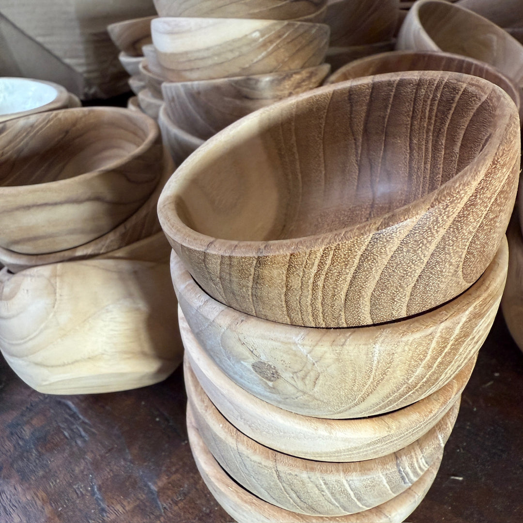 Small Teak Wood Bowls