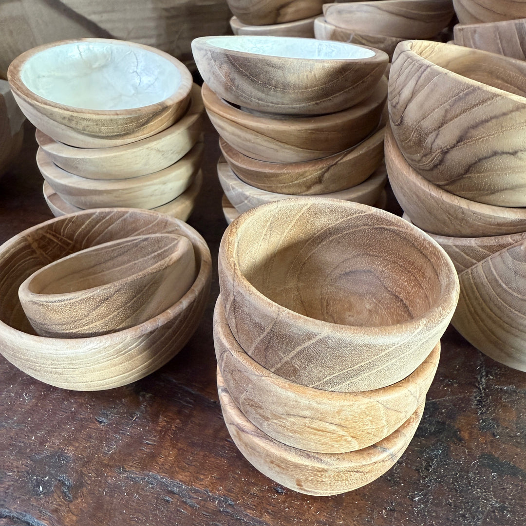 Small Teak Wood Bowls