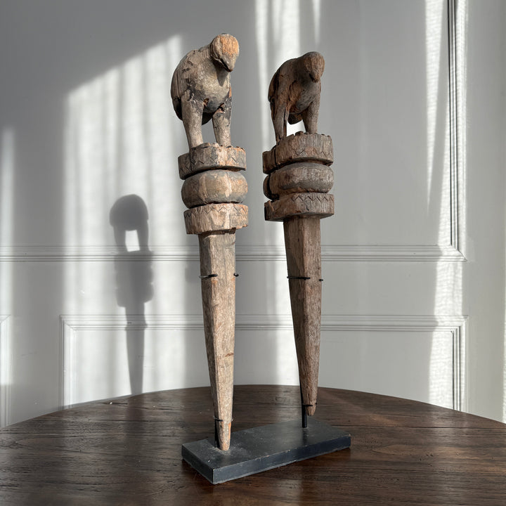 Wooden Two Birds Sculpture | Uma