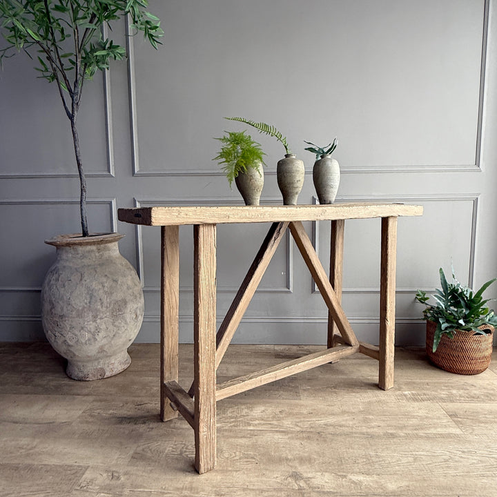 Reclaimed Rustic Elm Console Table | Cambridge