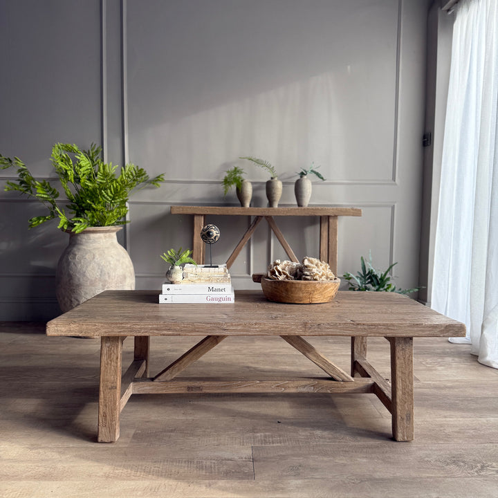 Reclaimed Rustic Elm Coffee Table | Cambridge