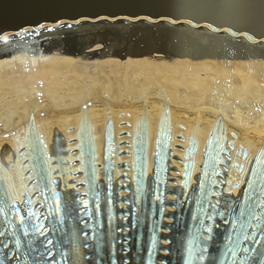 Ruffle Edge Tall Tumbler Glass