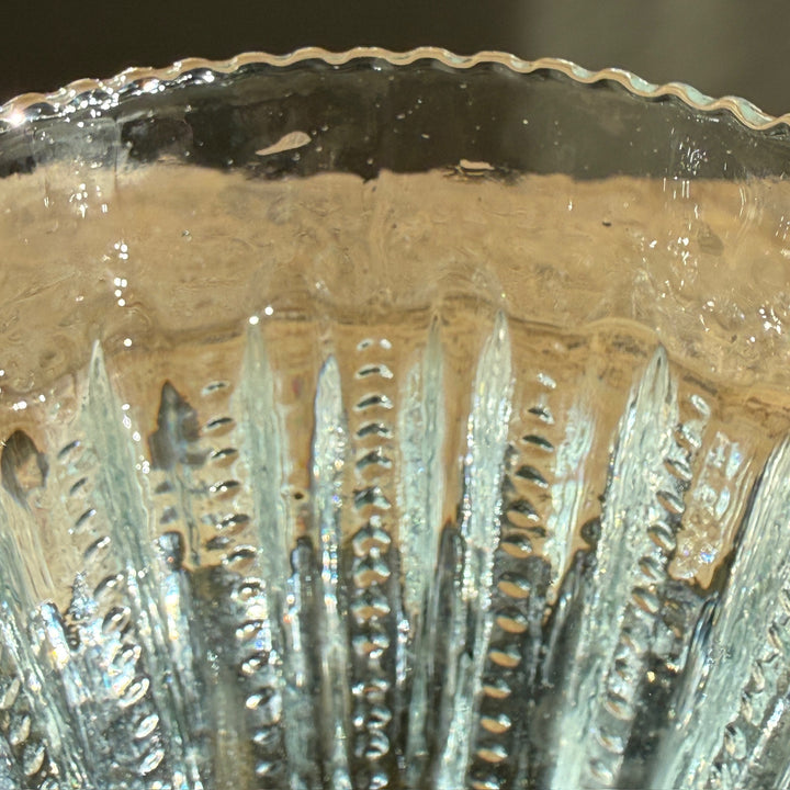 Ruffle Edge Tall Tumbler Glass