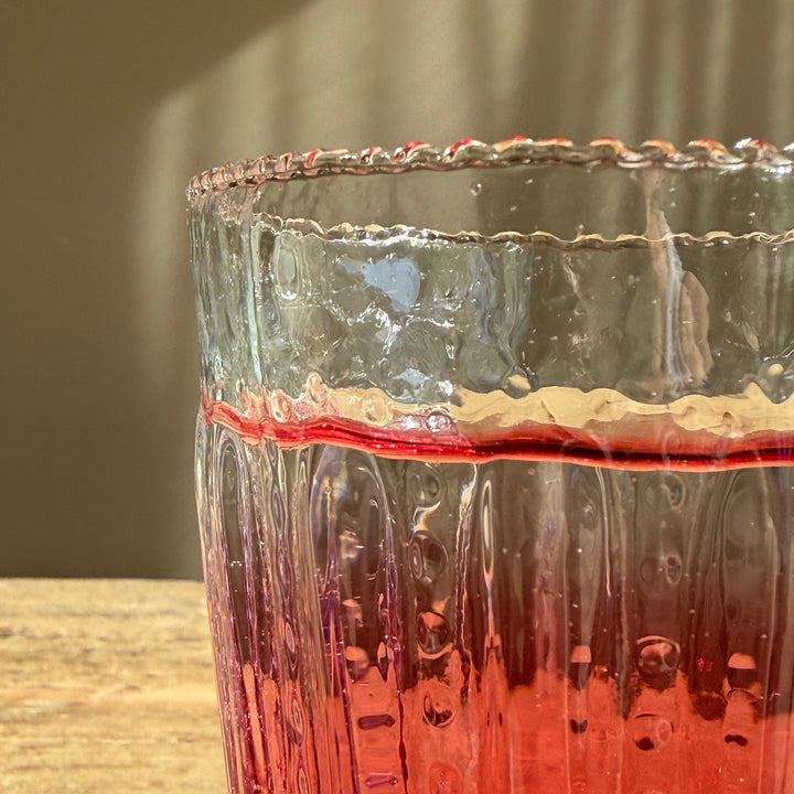 Ruffle Edge Tall Tumbler Glass