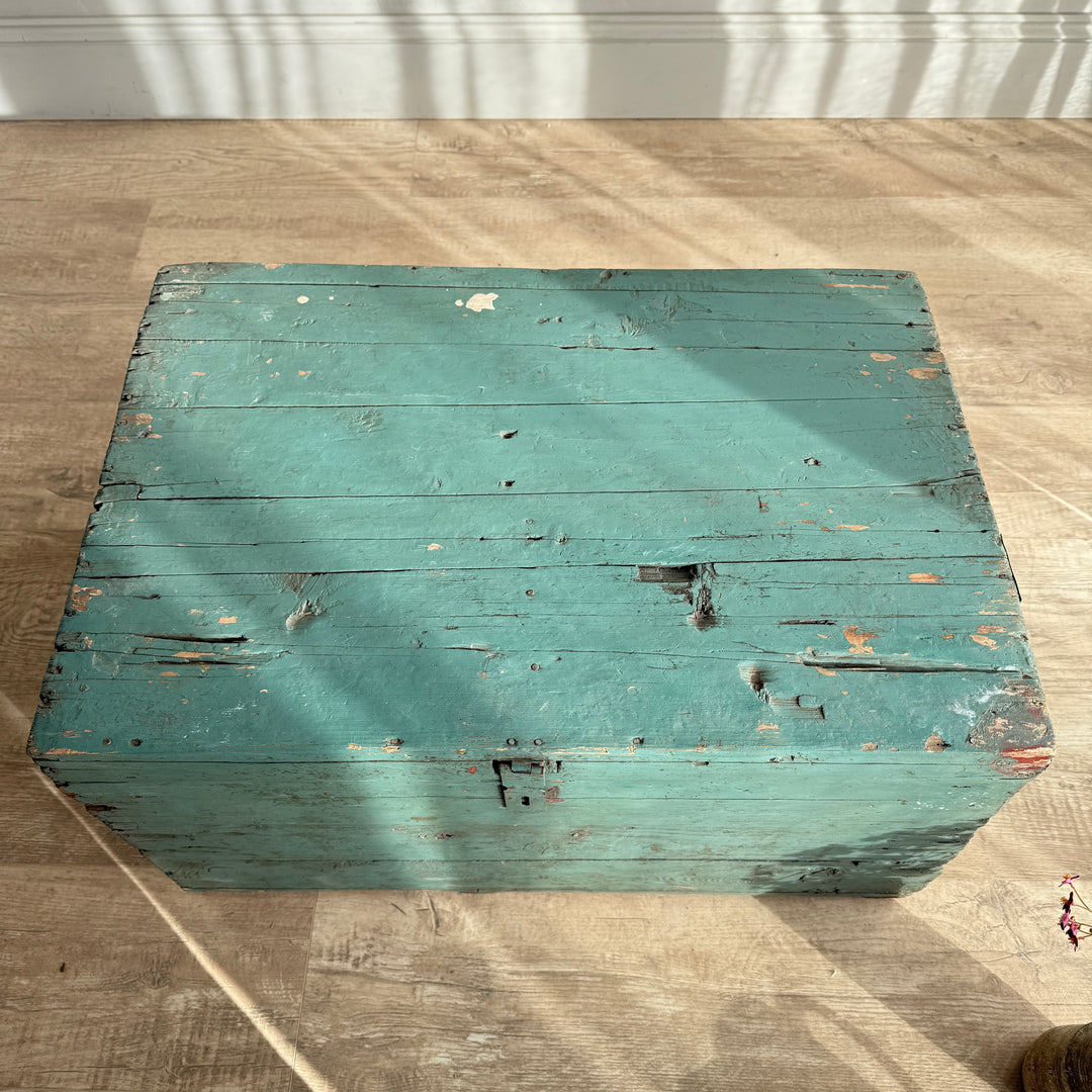 Primitive vintage painted blanket box | Issa