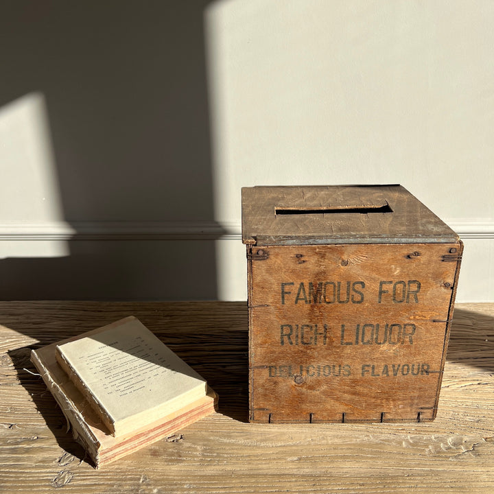 Vintage Wooden Tea Caddy Box