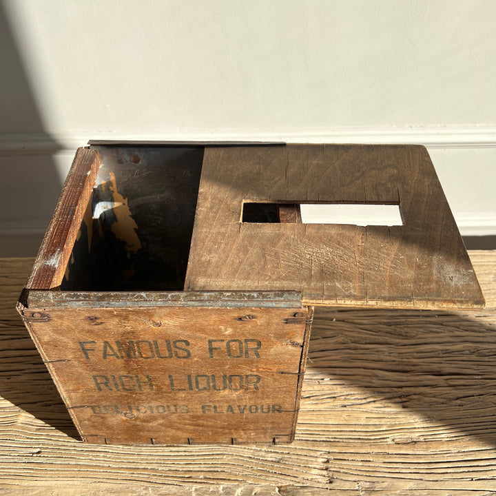 Vintage Wooden Tea Caddy Box