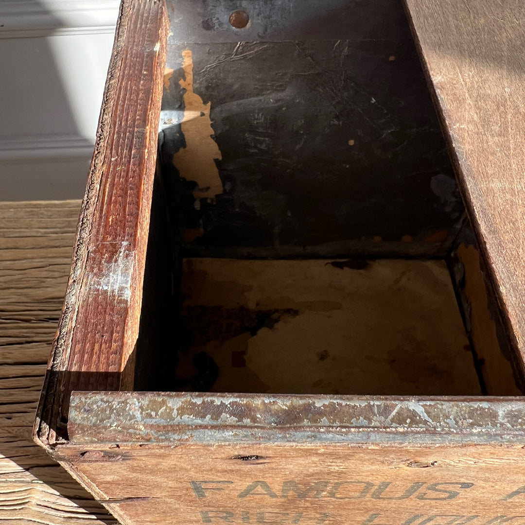 Vintage Wooden Tea Caddy Box