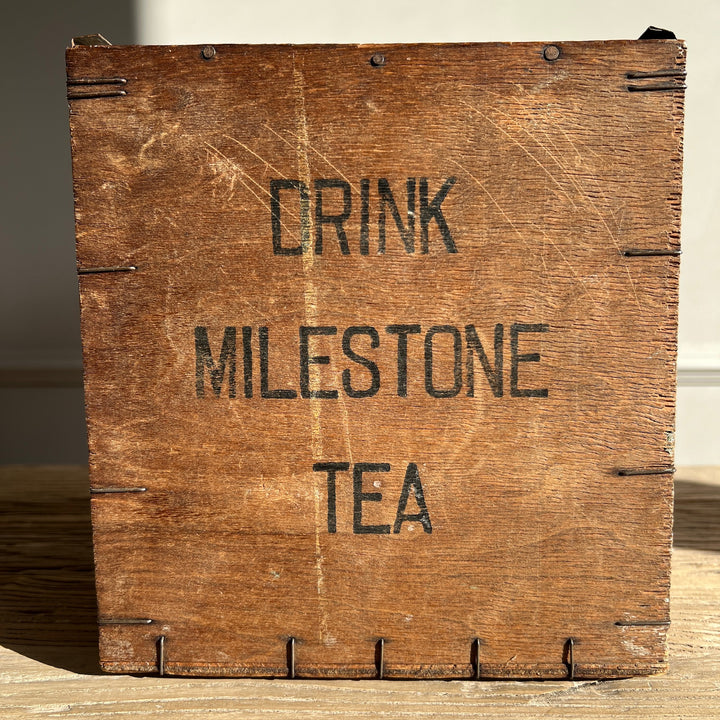 Vintage Wooden Tea Caddy Box