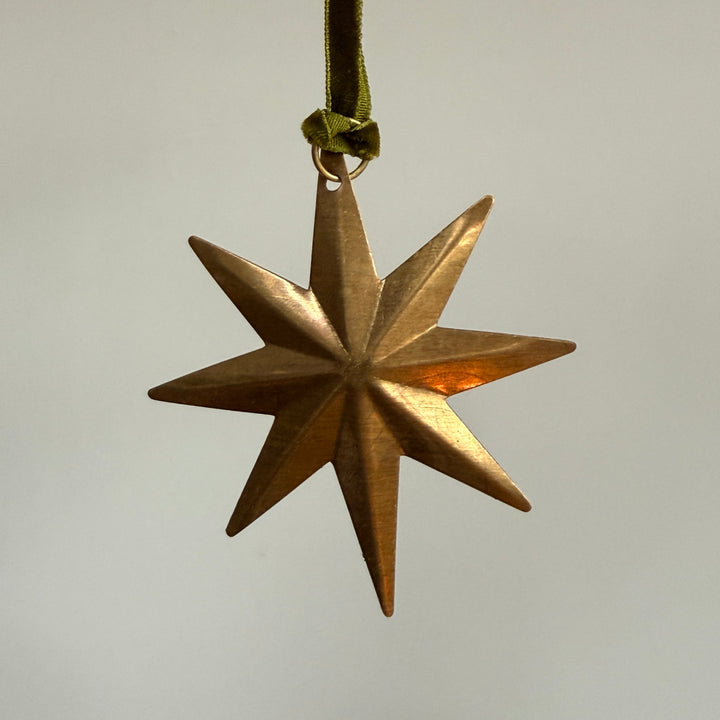 Gold Metal Star Christmas Decoration