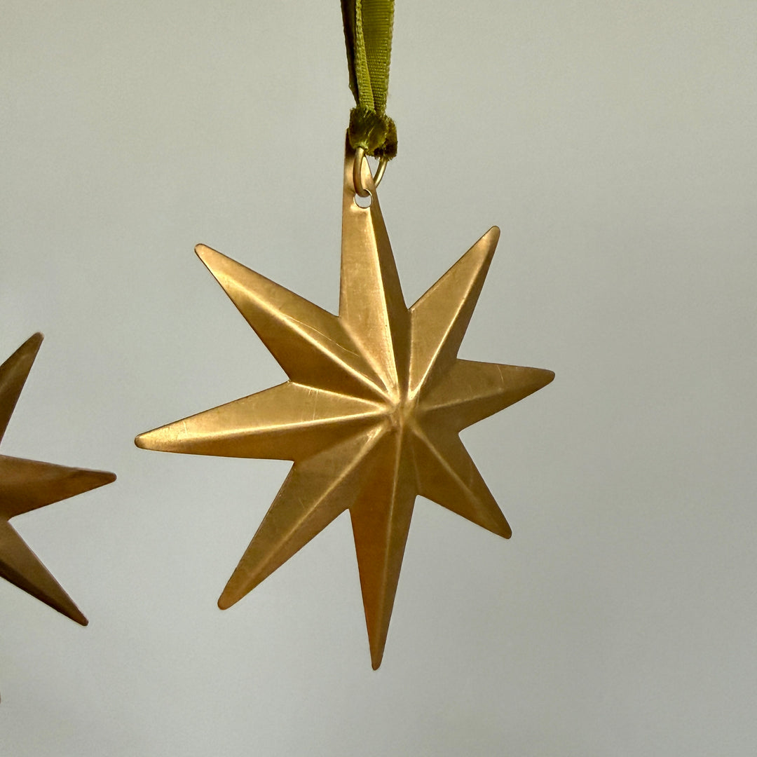 Gold Metal Star Christmas Decoration