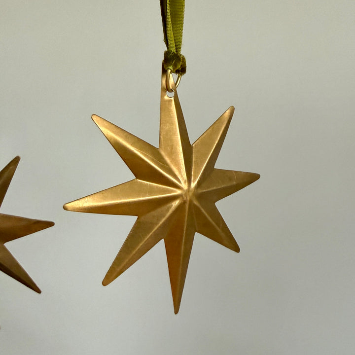Gold Metal Star Christmas Decoration