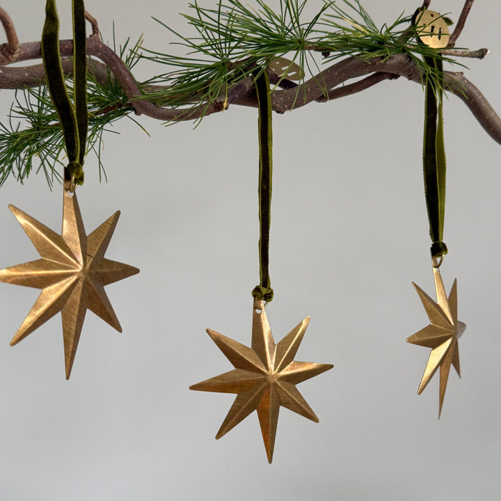 Gold Metal Star Christmas Decoration