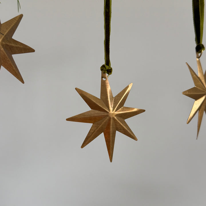Gold Metal Star Christmas Decoration