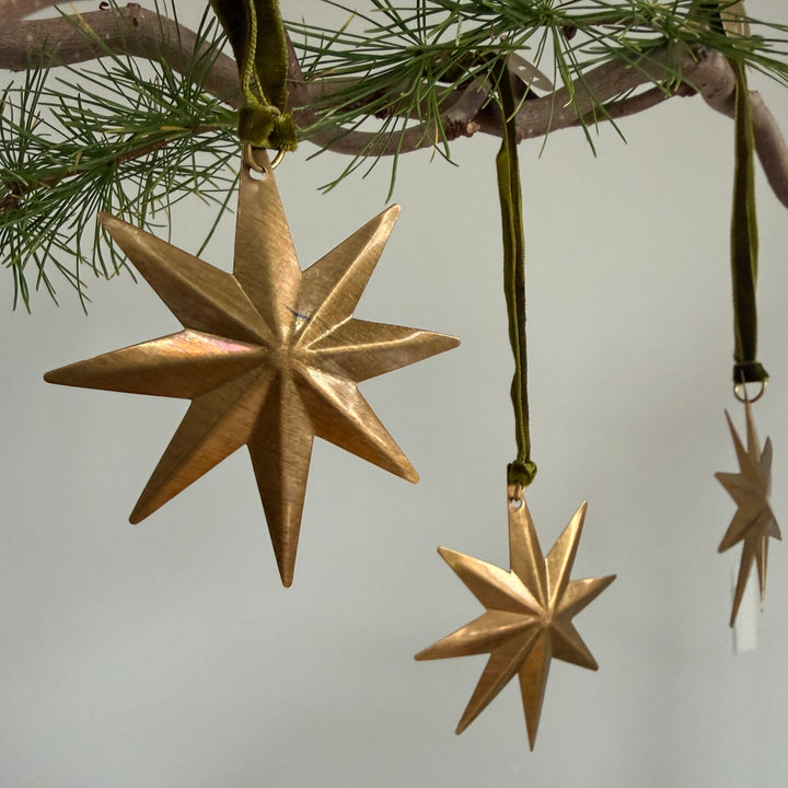 Gold Metal Star Christmas Decoration