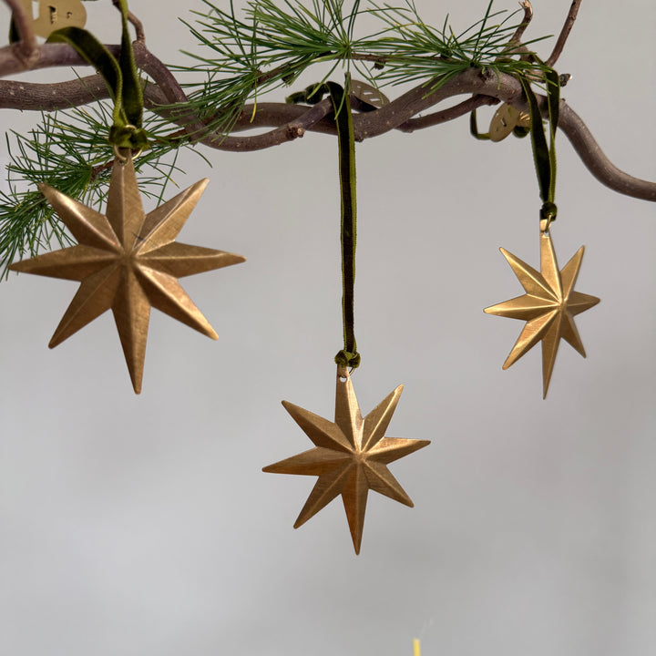 Gold Metal Star Christmas Decoration