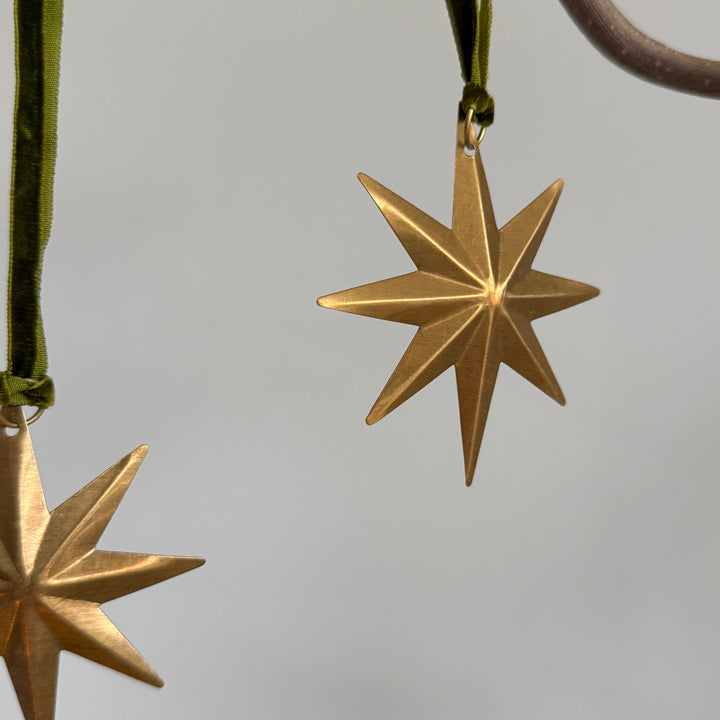 Gold Metal Star Christmas Decoration