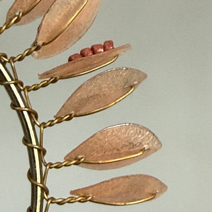 Gold Beaded Leaf Wreath Christmas Decoration