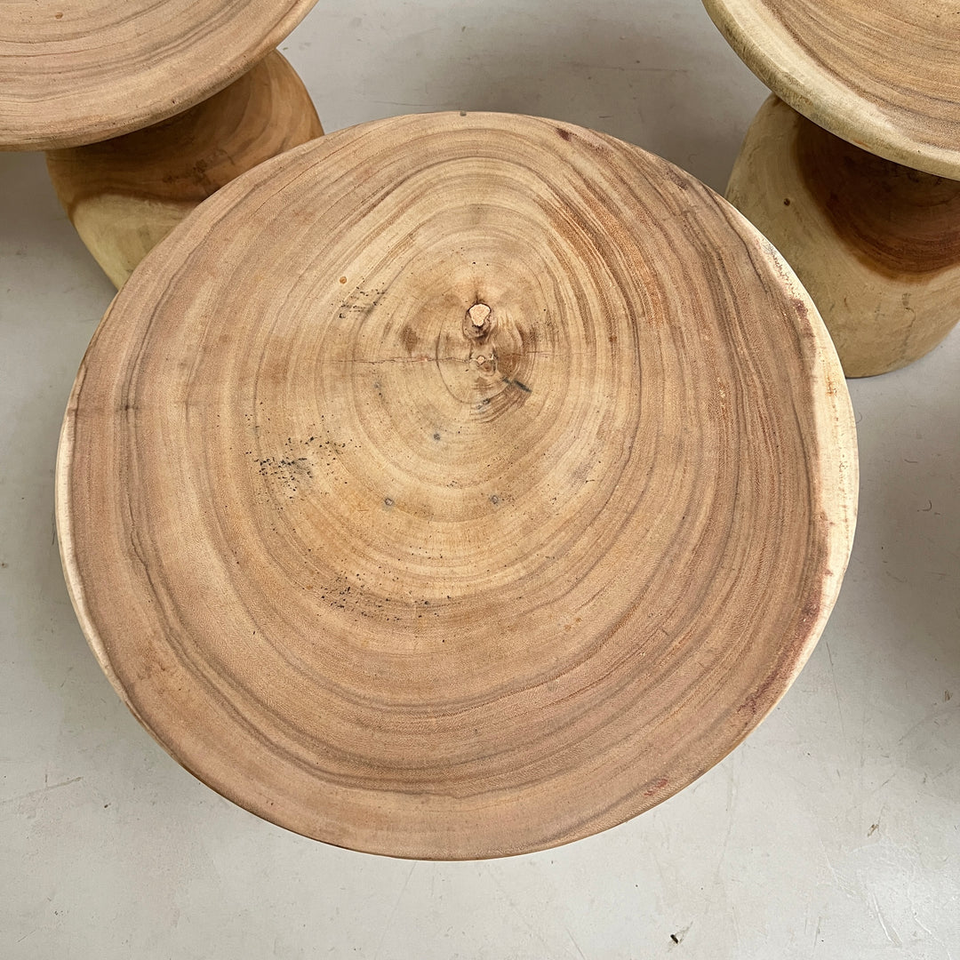 Round wooden side table | Noriz