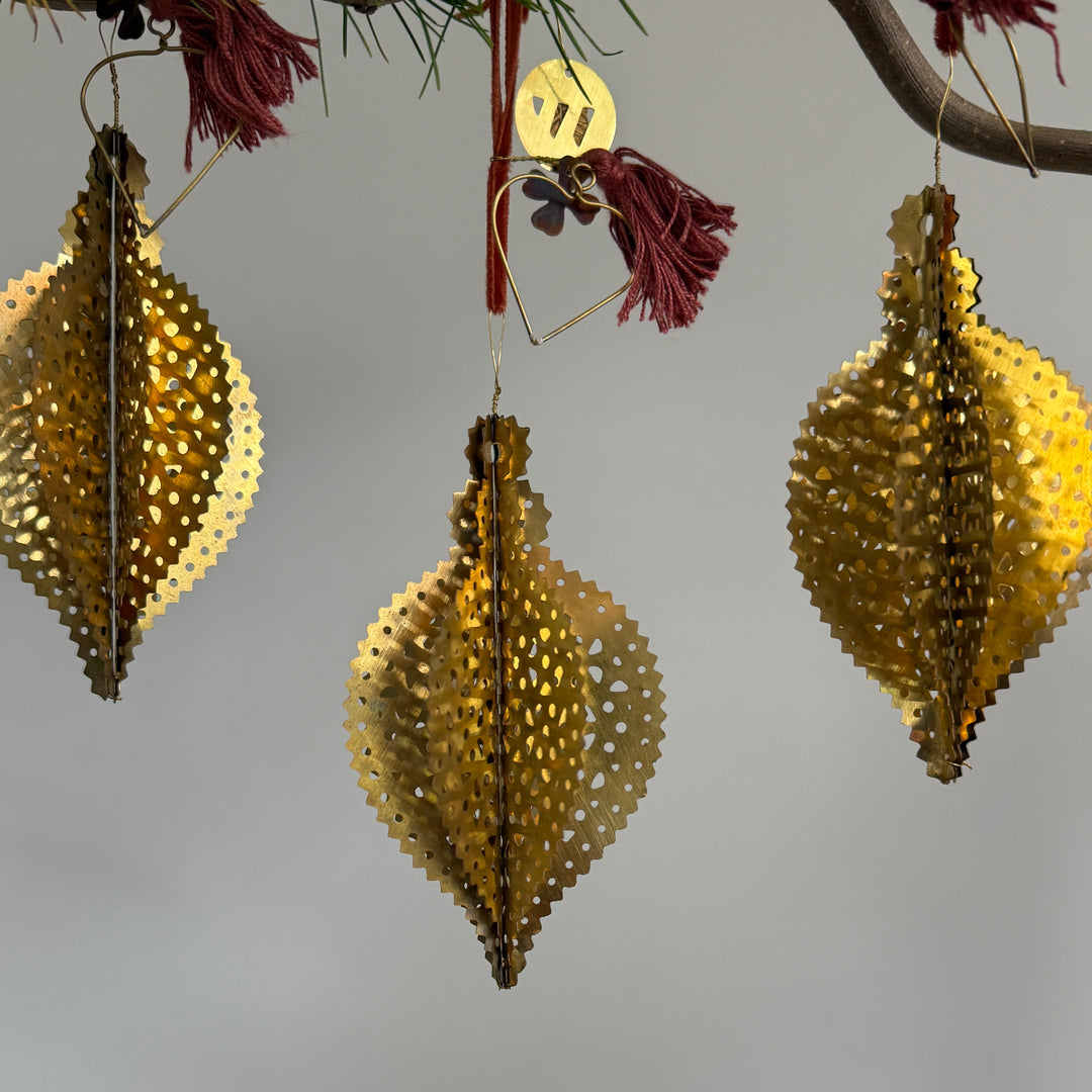 Antique Gold Filigree Christmas Decoration