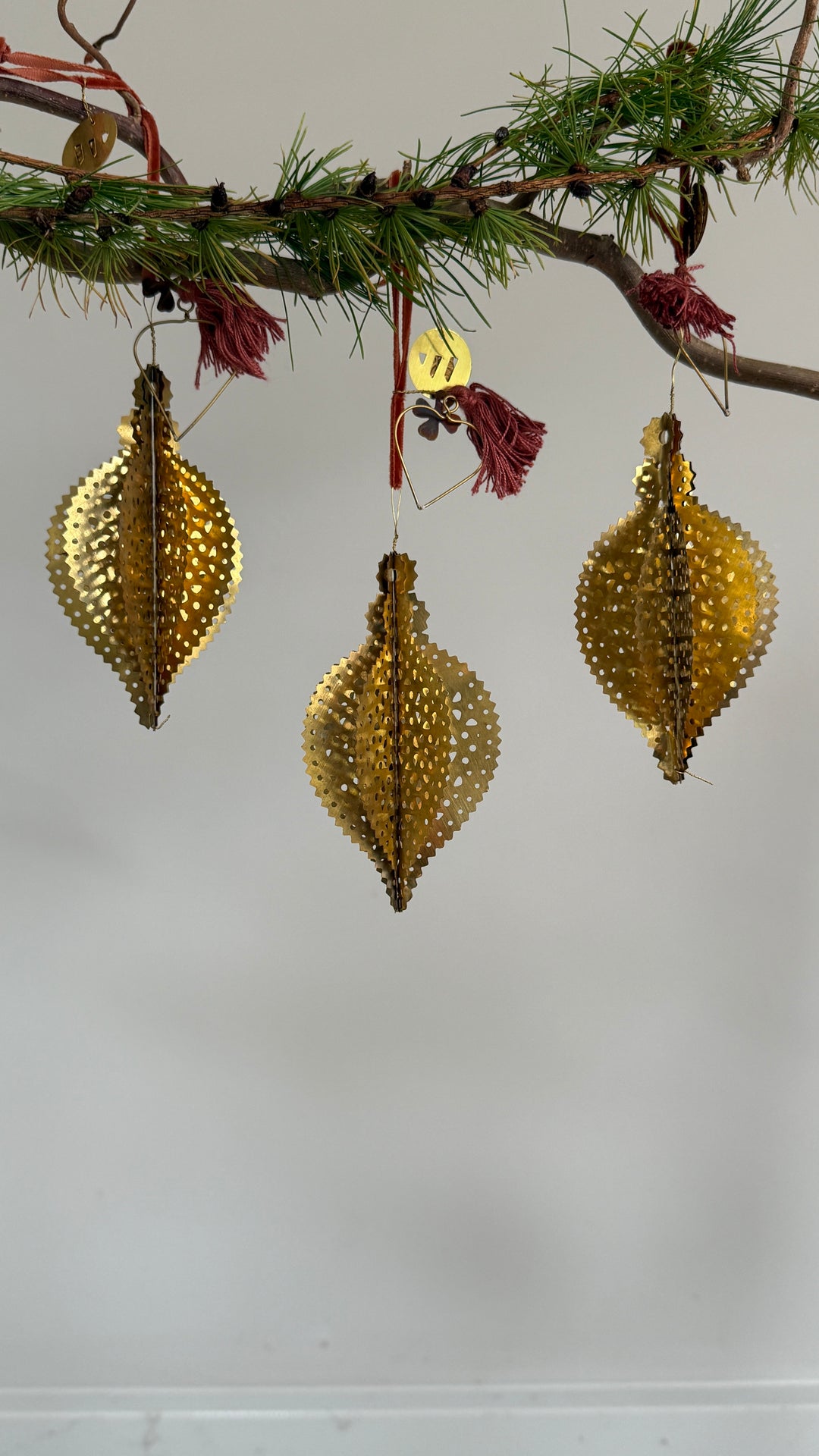 Antique Gold Filigree Christmas Decoration