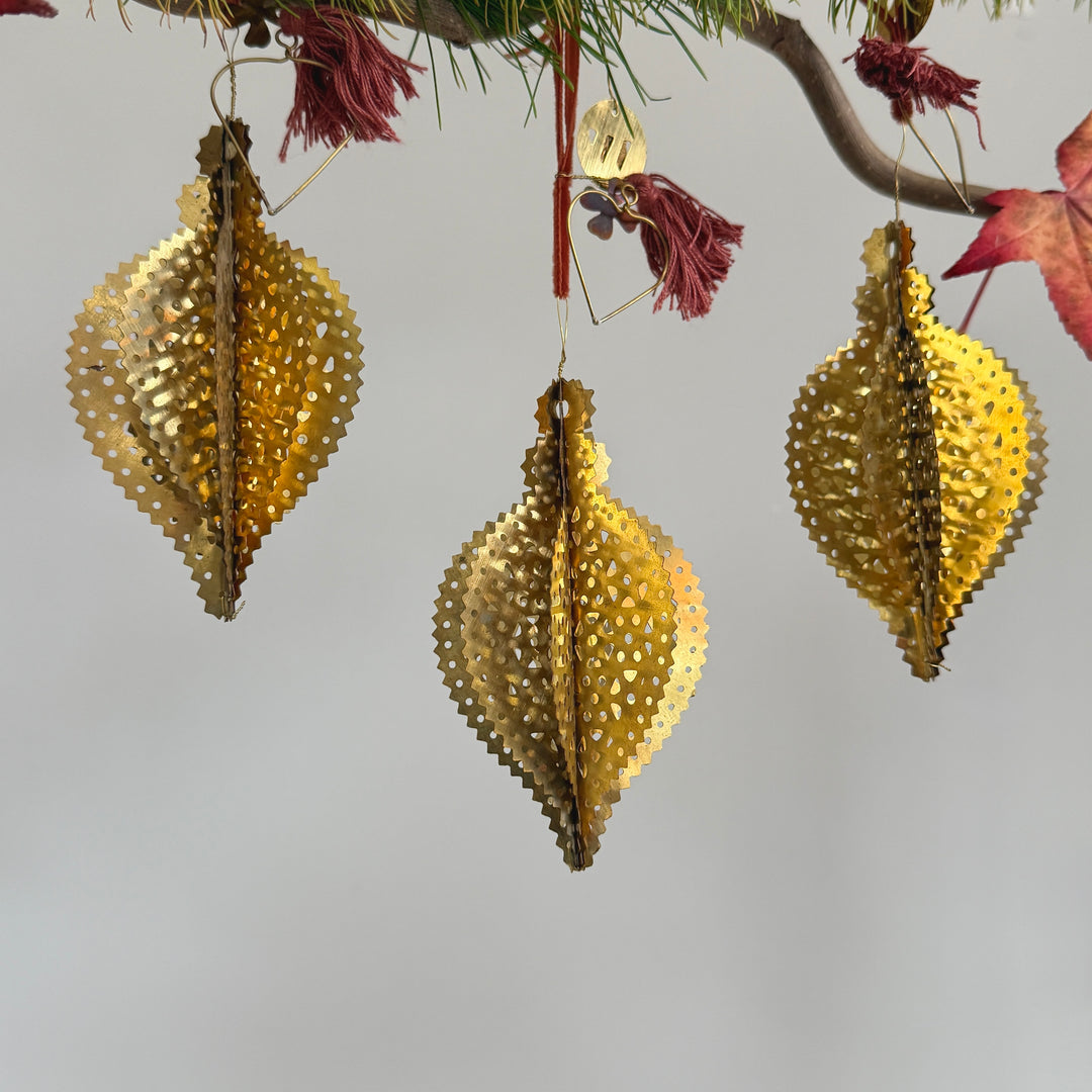 Antique Gold Filigree Christmas Decoration