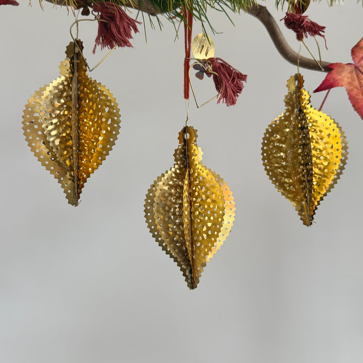 Antique Gold Filigree Christmas Decoration