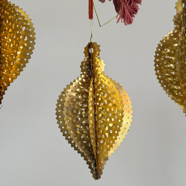 Antique Gold Filigree Christmas Decoration