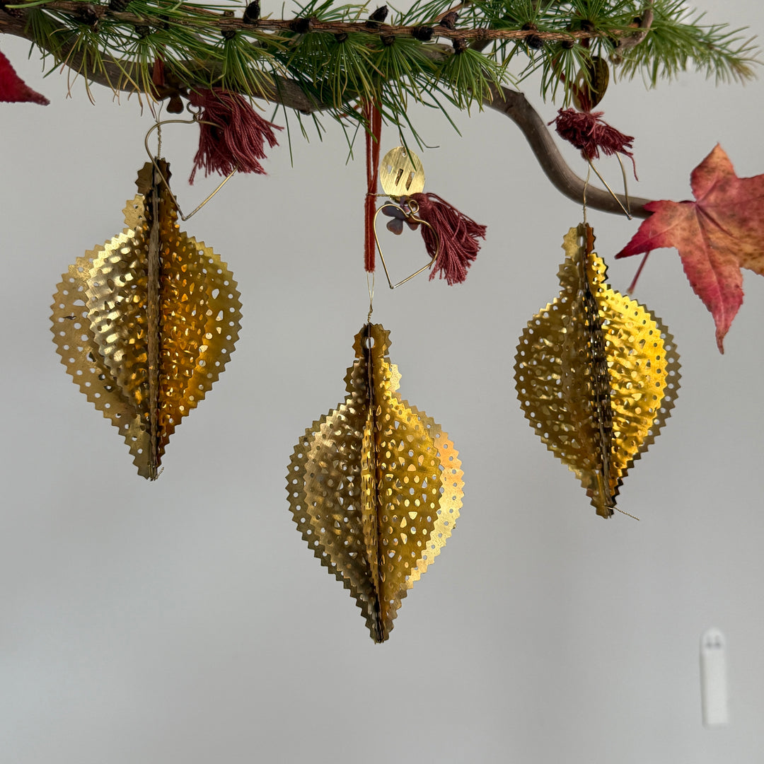 Antique Gold Filigree Christmas Decoration