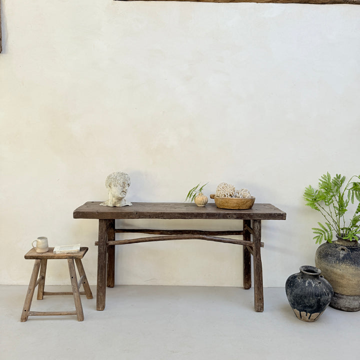 Rustic Antique Dark Timber Console | Oxford