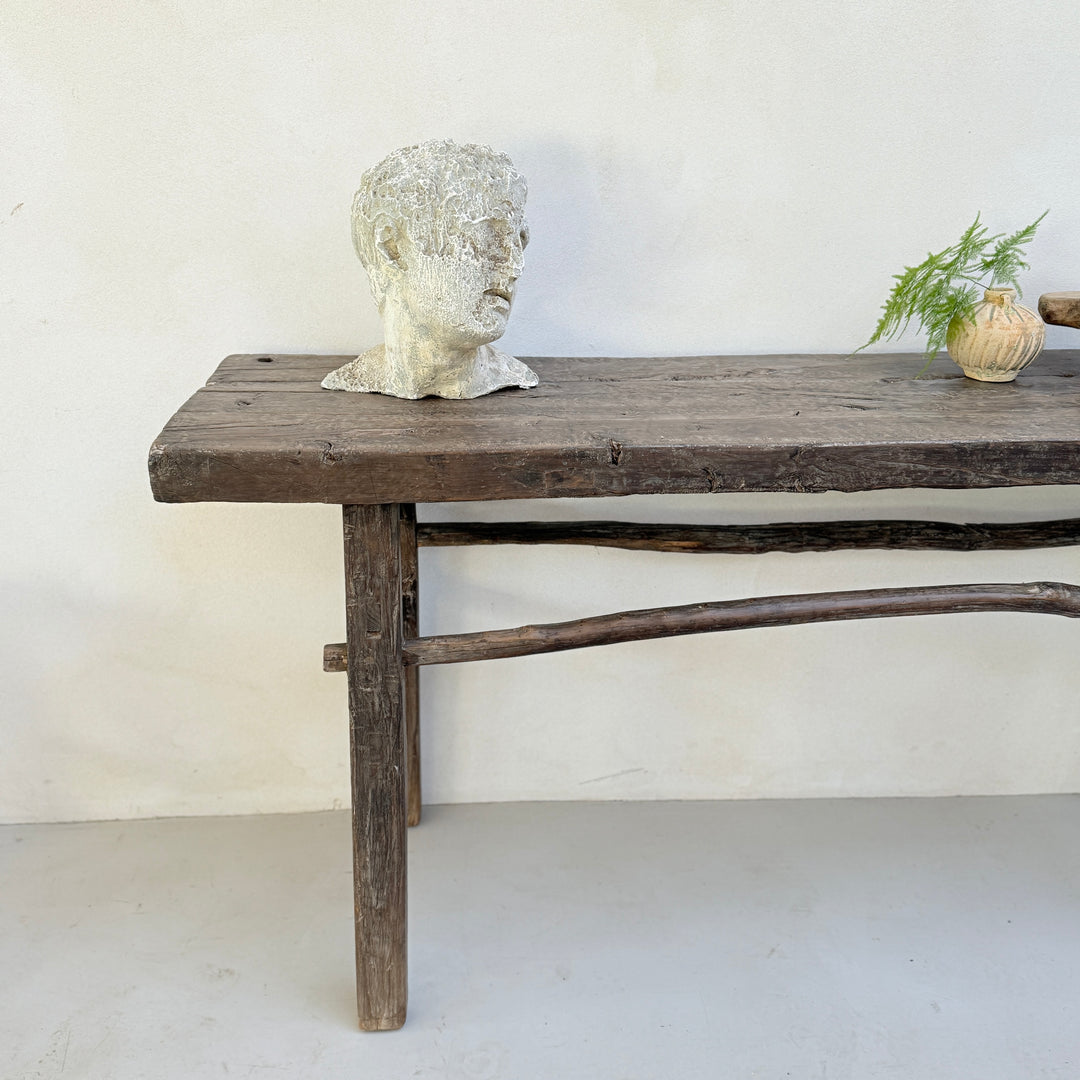 Rustic Antique Dark Timber Console | Oxford