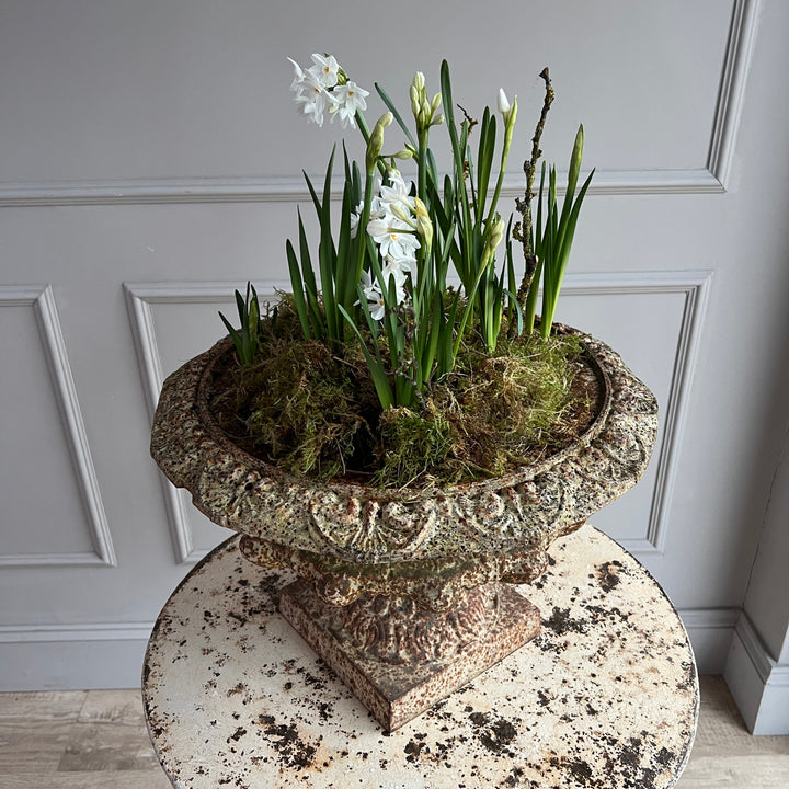 Large Antique French Cast Iron Urn