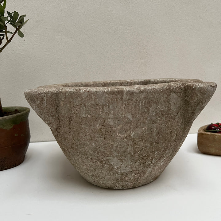 Large Antique Mortar Limestone | Italian