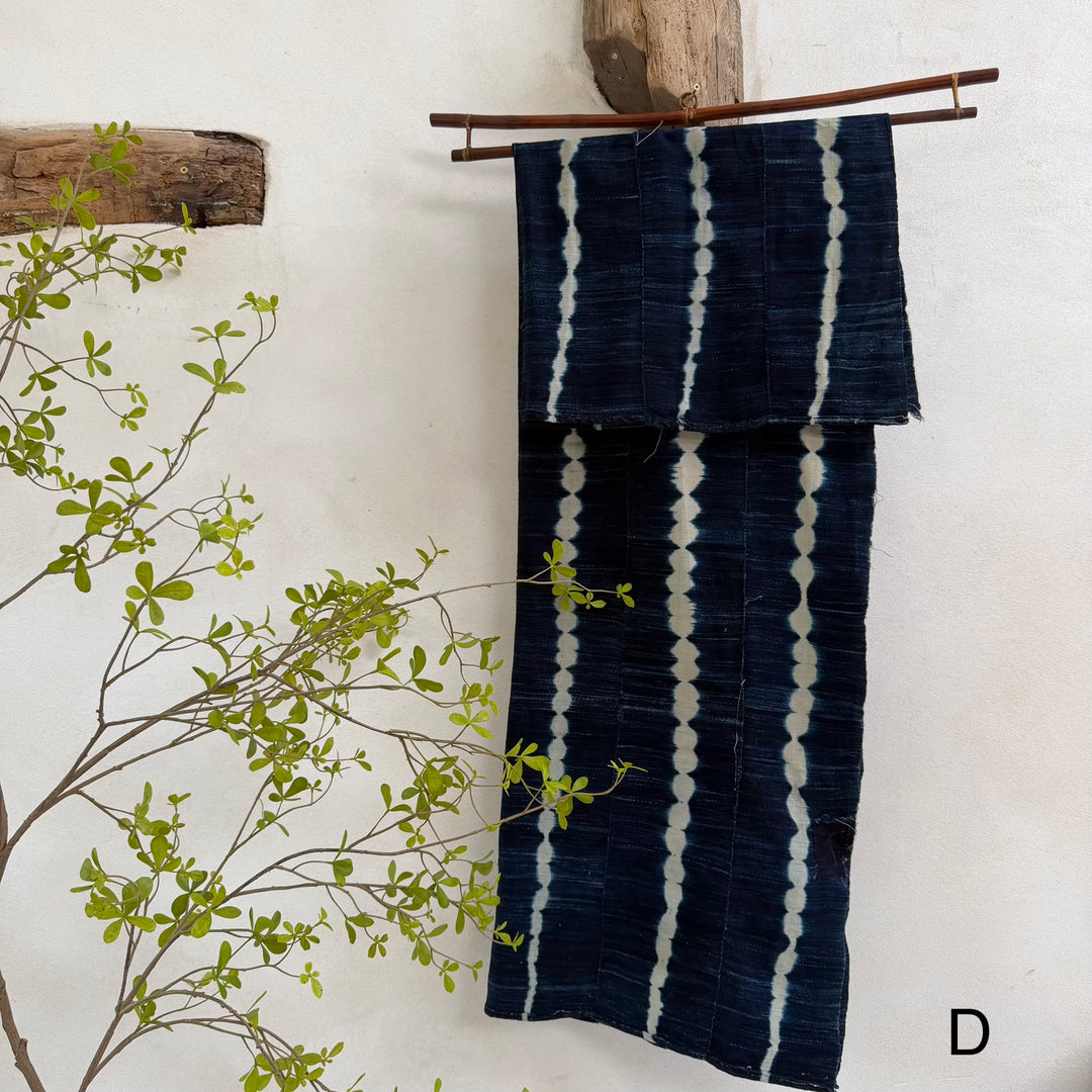 Antique Bamileke Cloth on Bamboo Artisan Hanger