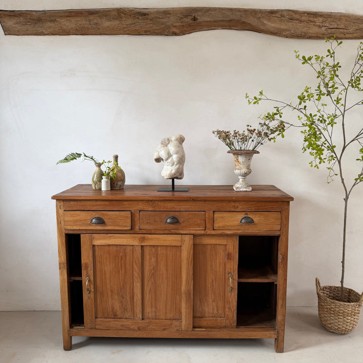 Antique Dark Wood Teak Sideboard | Adi