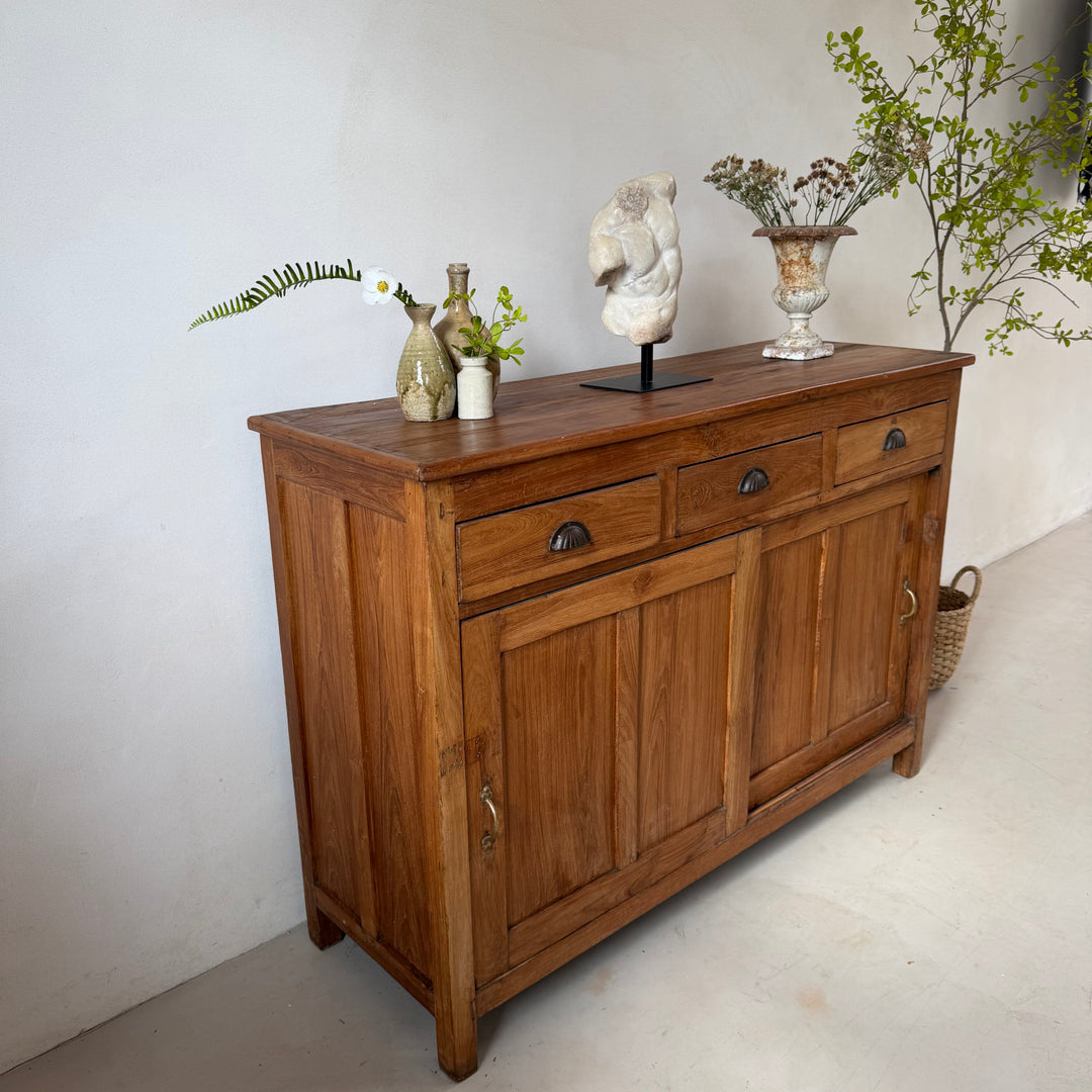 Antique Dark Wood Teak Sideboard | Adi