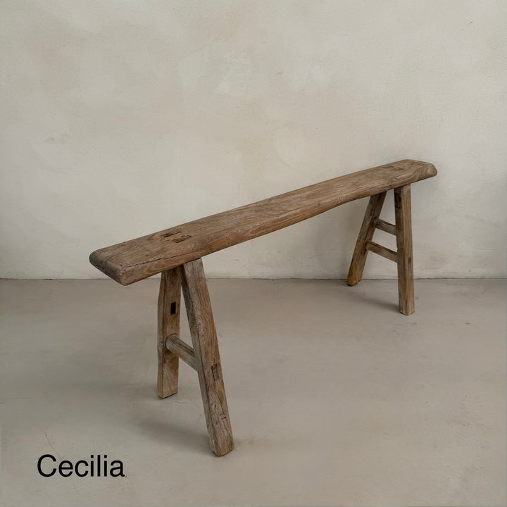 Extra Long Rustic Antique Bench | 129 to 163cm long