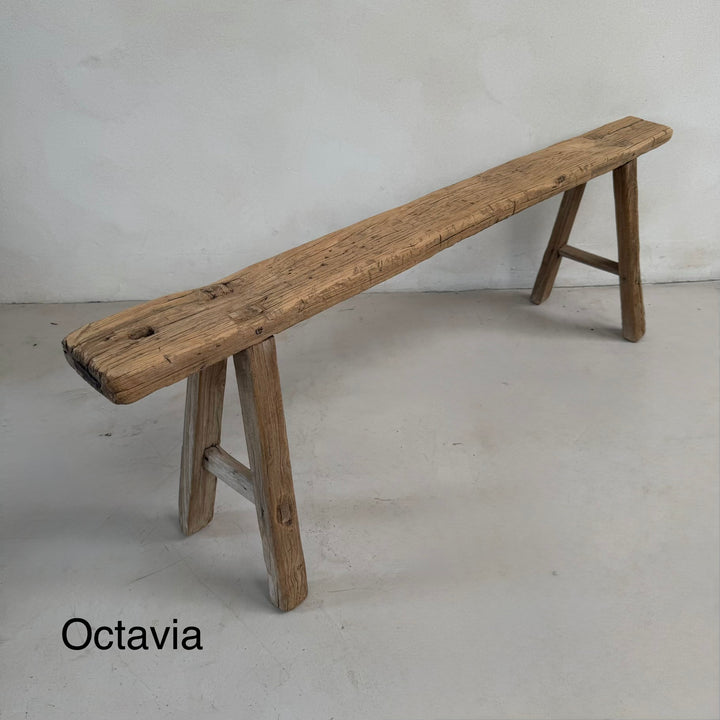 Extra Long Rustic Antique Bench | 129 to 163cm long