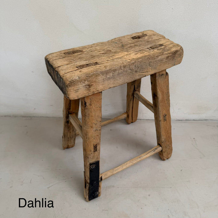 Antique Rustic Wooden Stools | Individually Selected