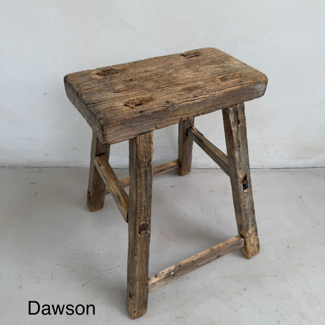 Antique Rustic Wooden Stools | Individually Selected