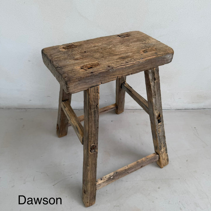 Antique Rustic Wooden Stools | Individually Selected