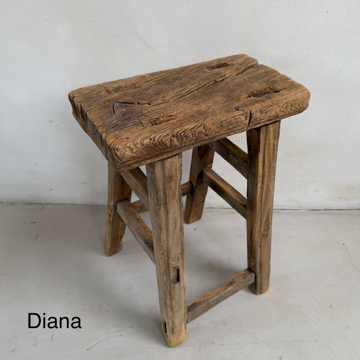 Antique Rustic Wooden Stools | Individually Selected