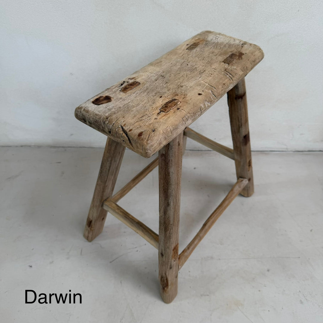 Antique Rustic Wooden Stools | Individually Selected