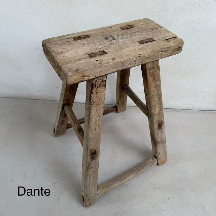 Antique Rustic Wooden Stools | Individually Selected
