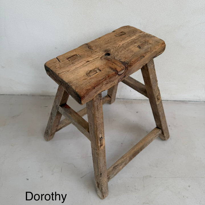Antique Rustic Wooden Stools | Individually Selected