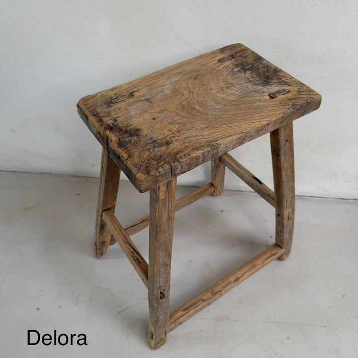 Antique Rustic Wooden Stools | Individually Selected
