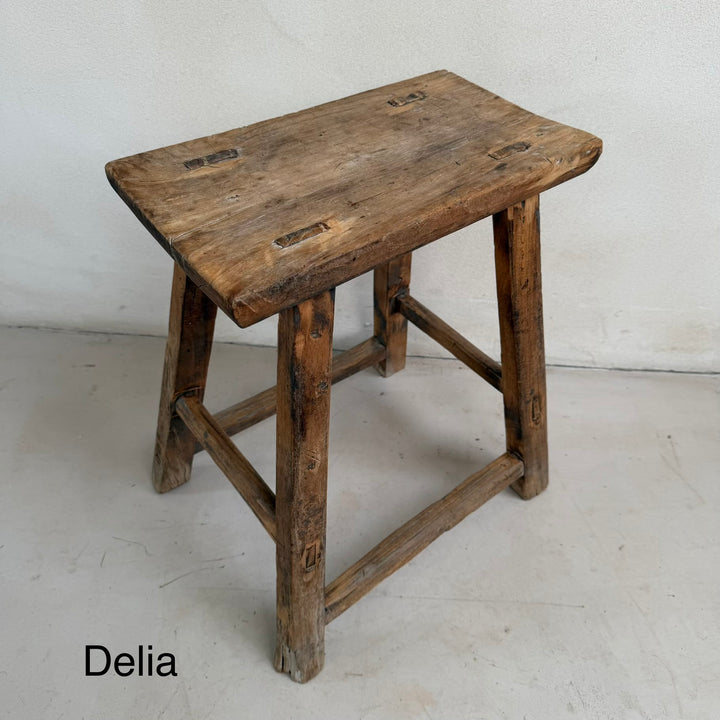 Antique Rustic Wooden Stools | Individually Selected
