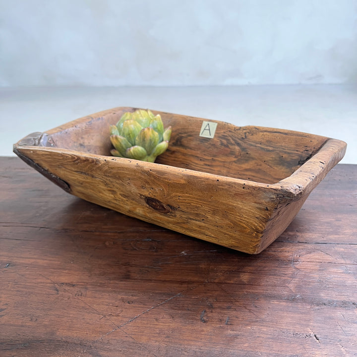 Oblong Antique Dough Bowls