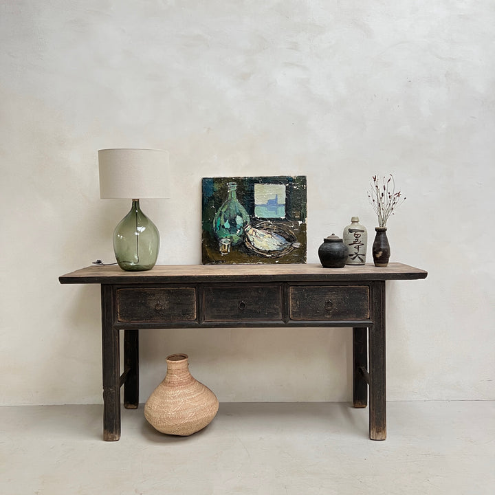 Antique black console table | Mason